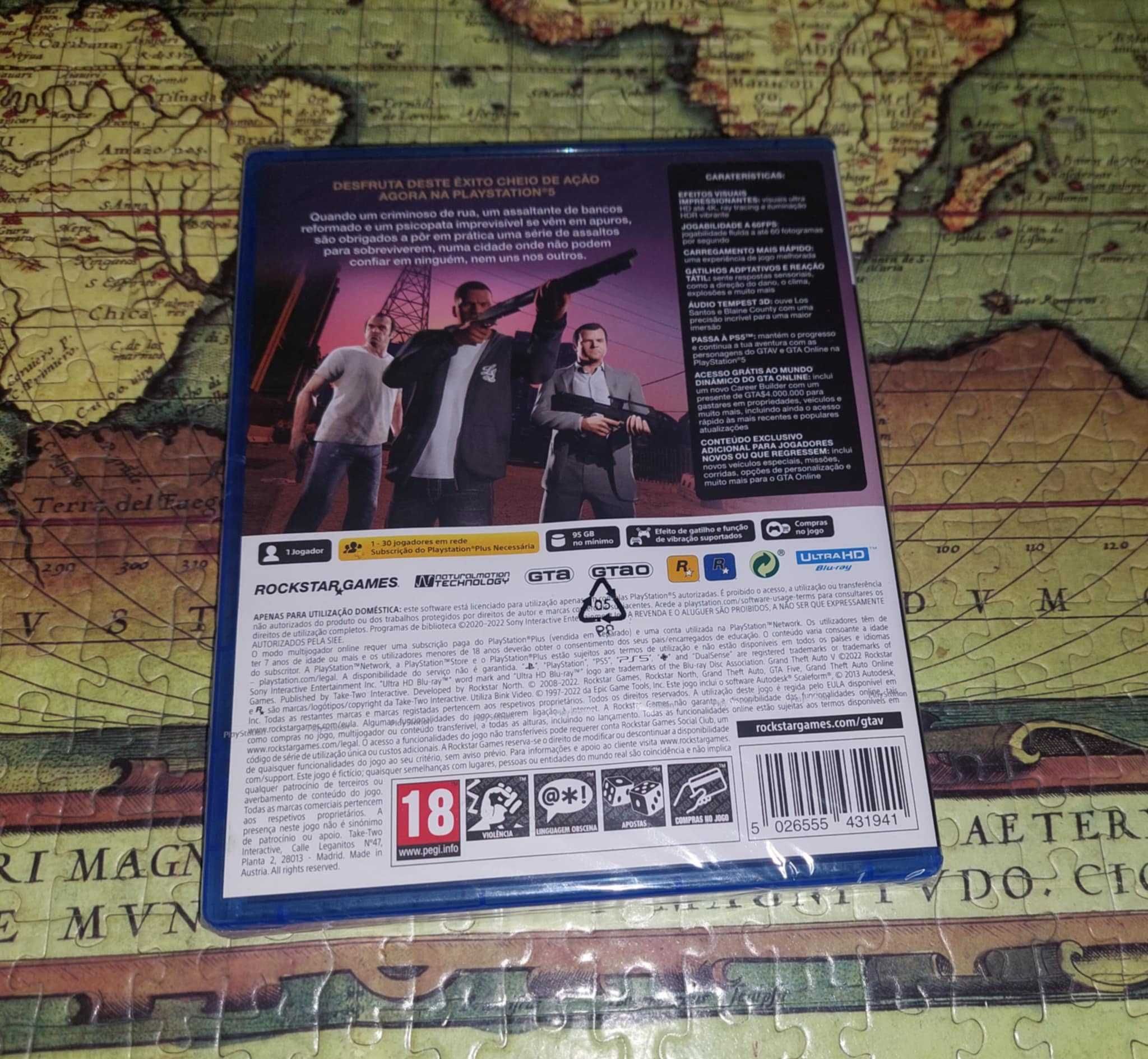 (Ps5) Gta V Novo e Selado