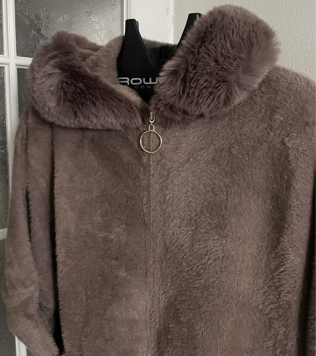 Kurtka damska alpaka brązowa