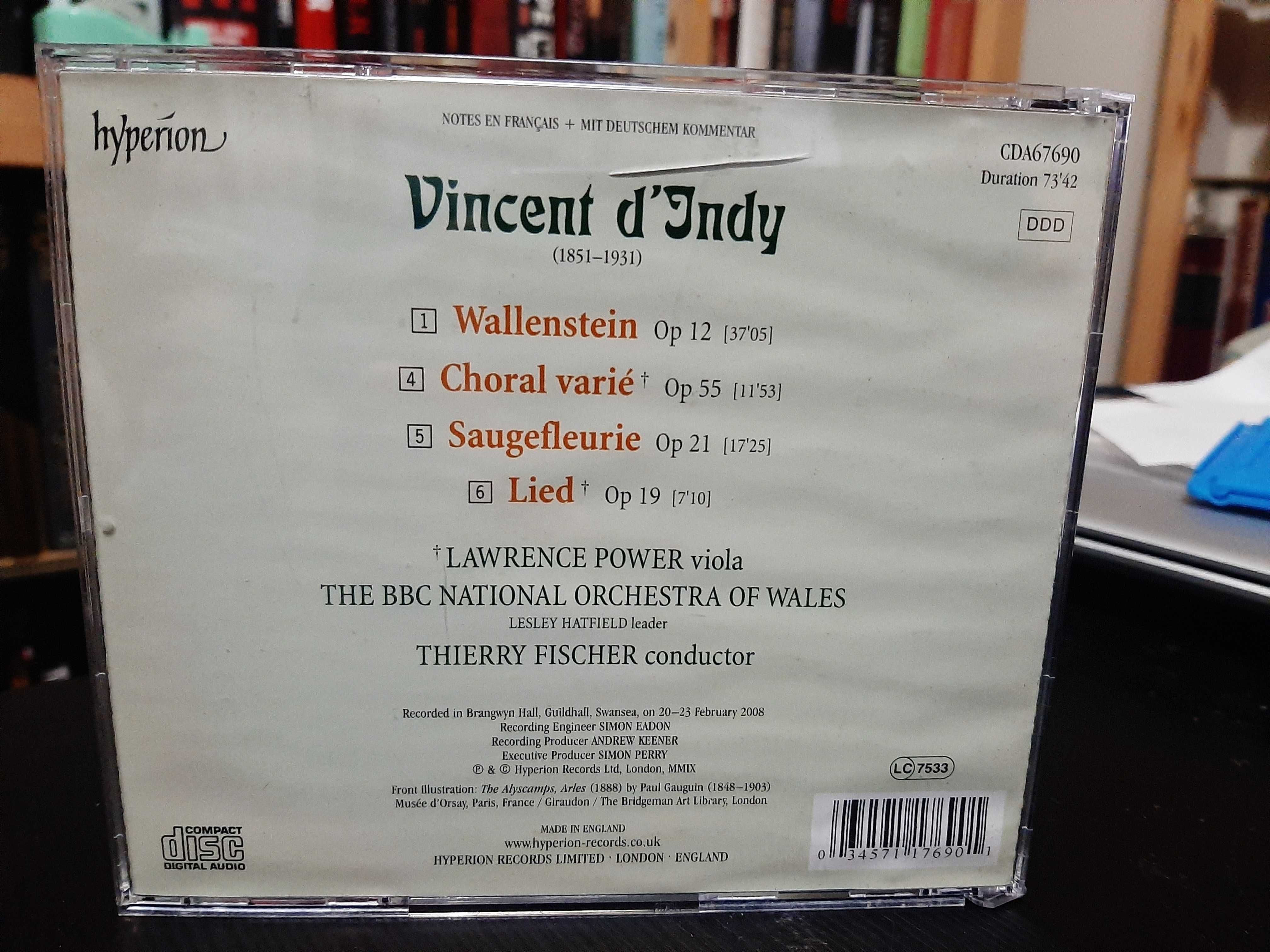 Vincent d'Indy – Wallenstein, Saugefleurie, Choral, Lied – T. Fischer