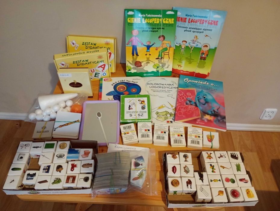 Logopedyczne gry planszowe i pomoce logopedyczne - zestaw 1