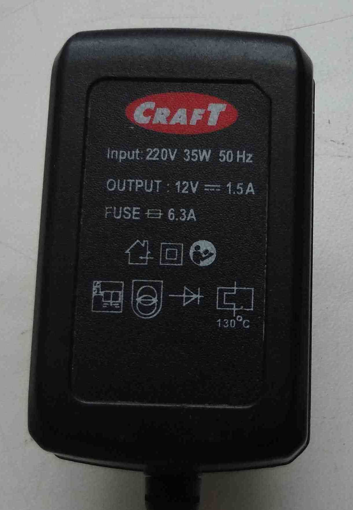 Блок питания Craft 12V 1.5A 35W зарядное устройство