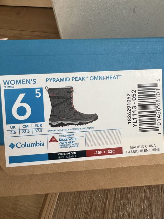 Зимні чоботи Columbia 37,5 розмір