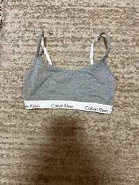 Топ Calvin Klein котоновий сірий бра топик