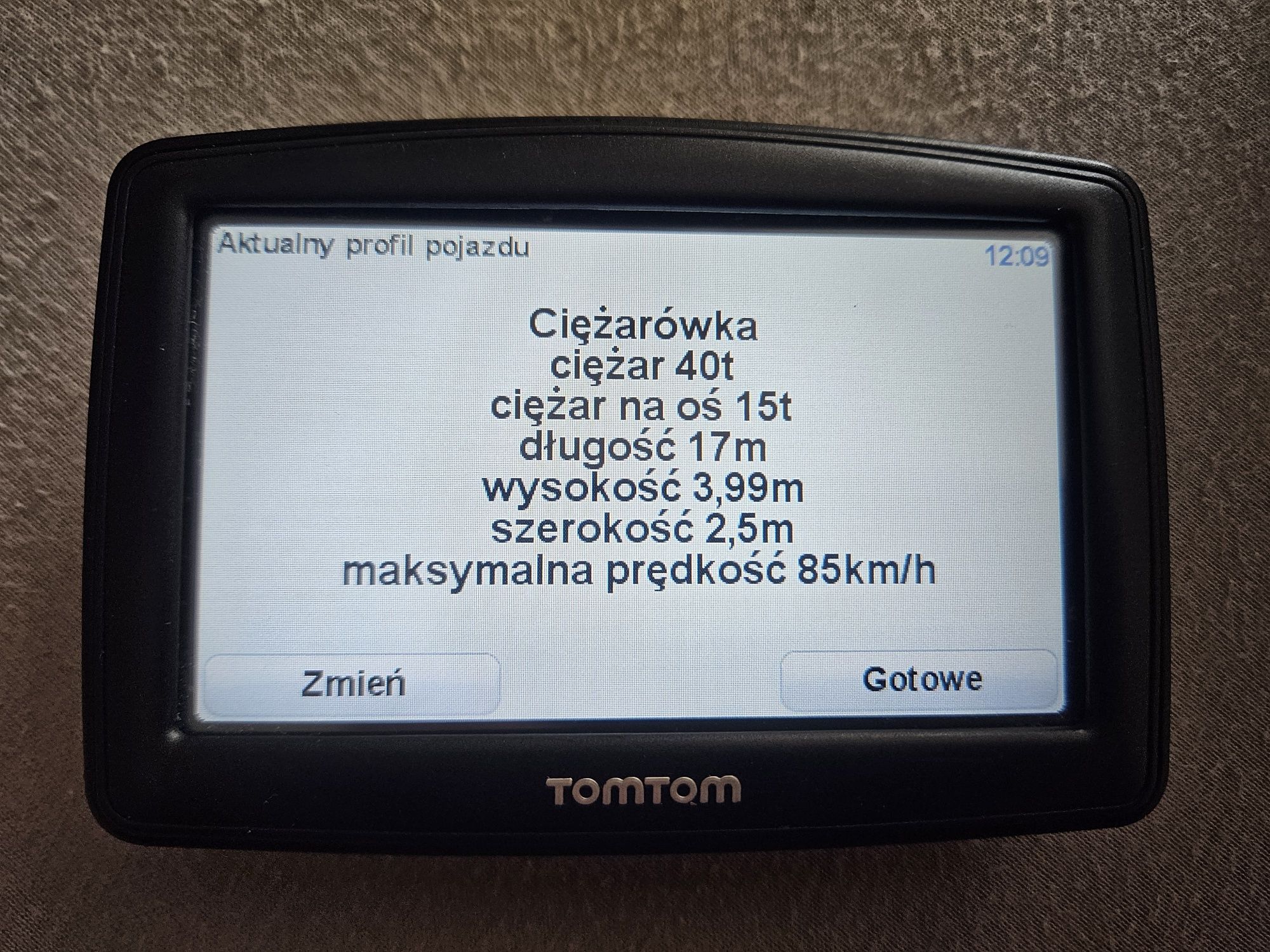 Nawigacja TomTom Europa dla pojazdów ciężarowych TIR-gabaryty
