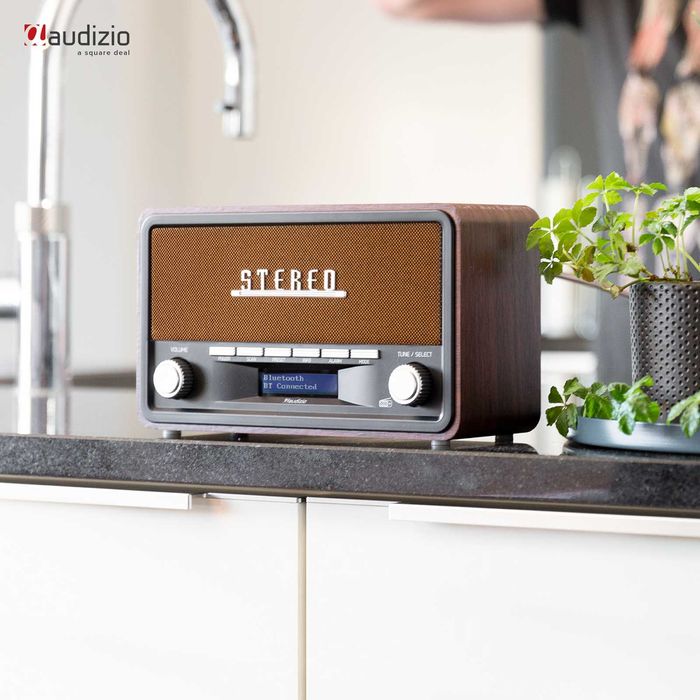 Портативний ретро стерео радіоприймач Audizio Foggia з DAB+ FM 50W