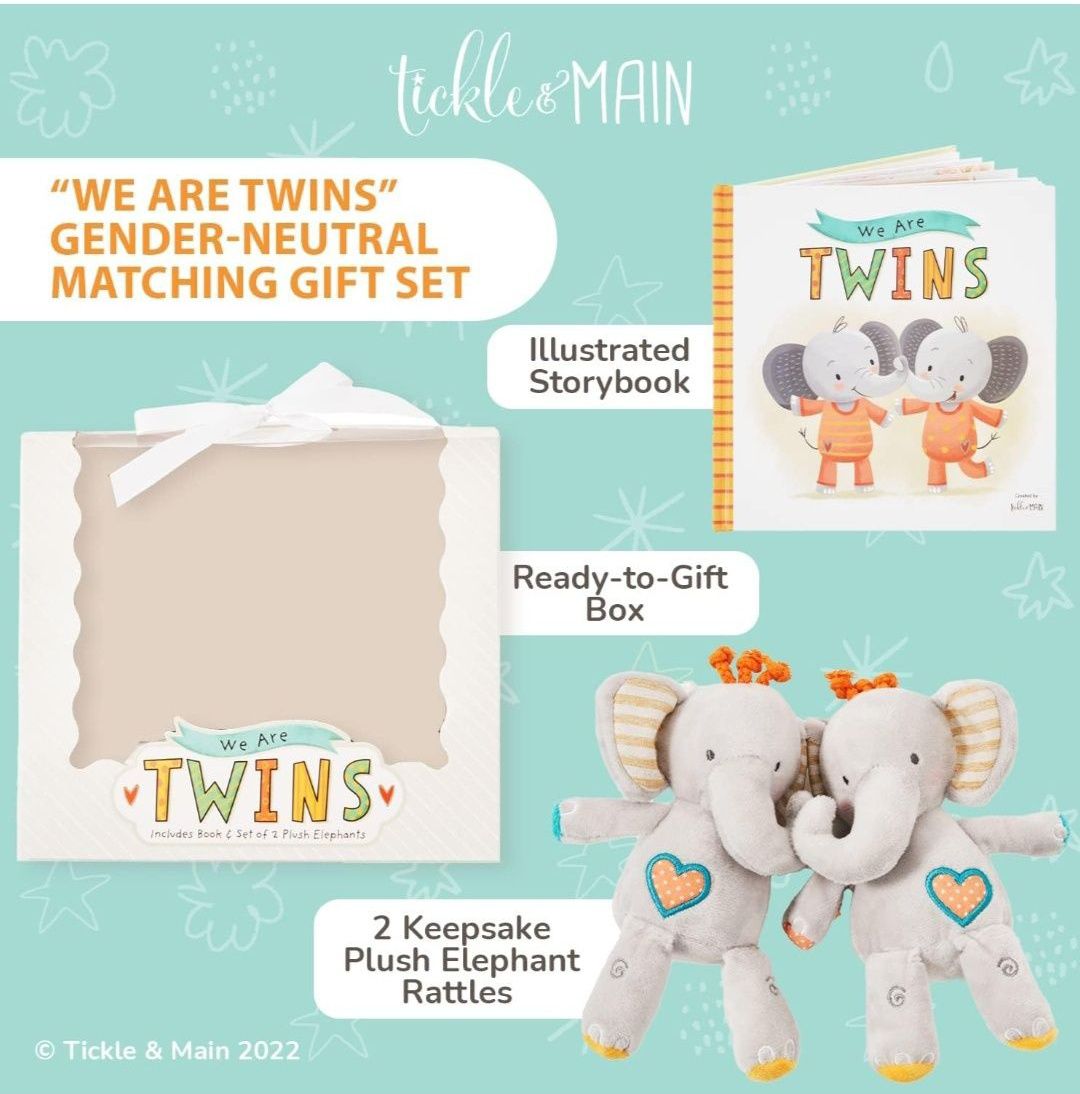 We are Twins — zestaw upominkowy dla bliźniąt dla niemowląt i małych d