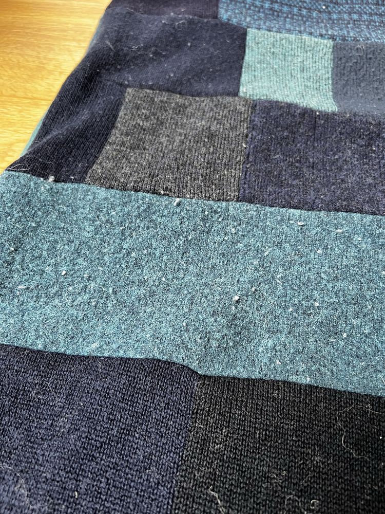 Koc patchwork wełniany Re-gatki 100x80