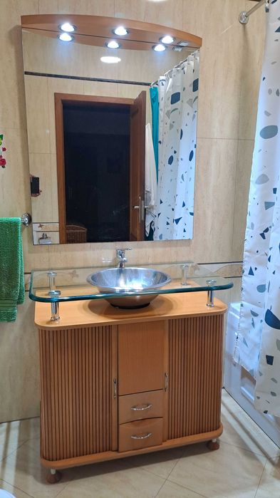 Móvel Lavatório WC com Espelho