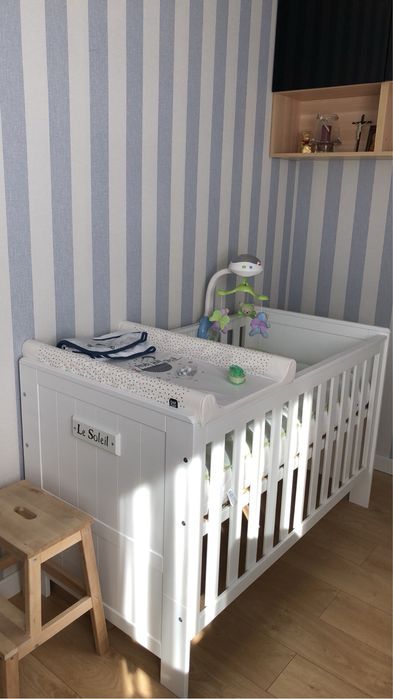 Łóżeczko-tapczanik Pinio Marsylia z materacem