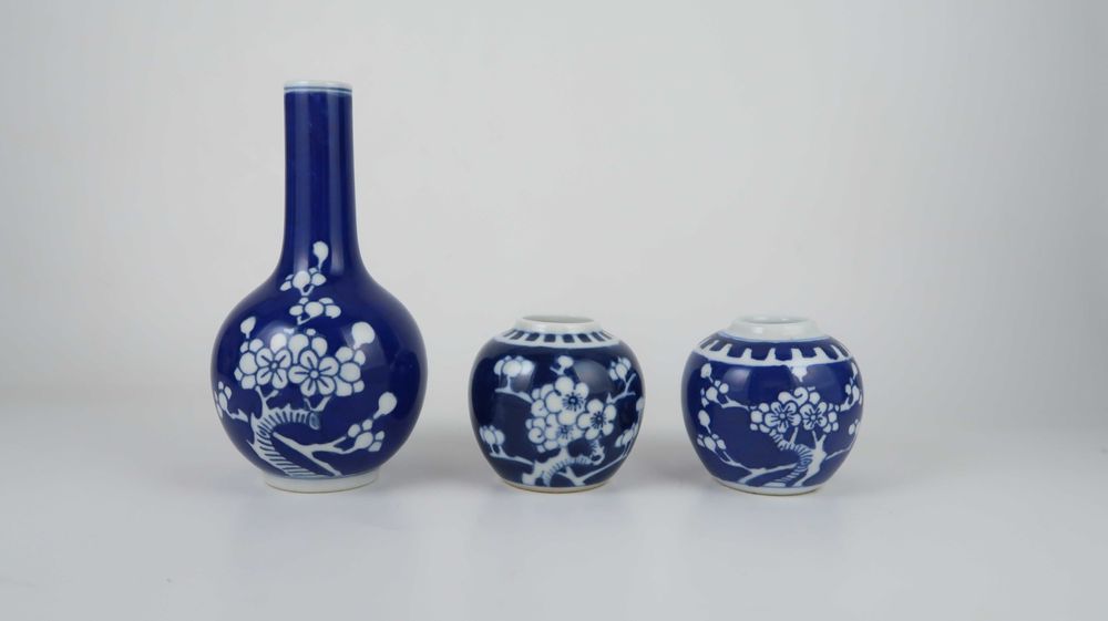 3 Jarrinhas da China, flor de amendoeira