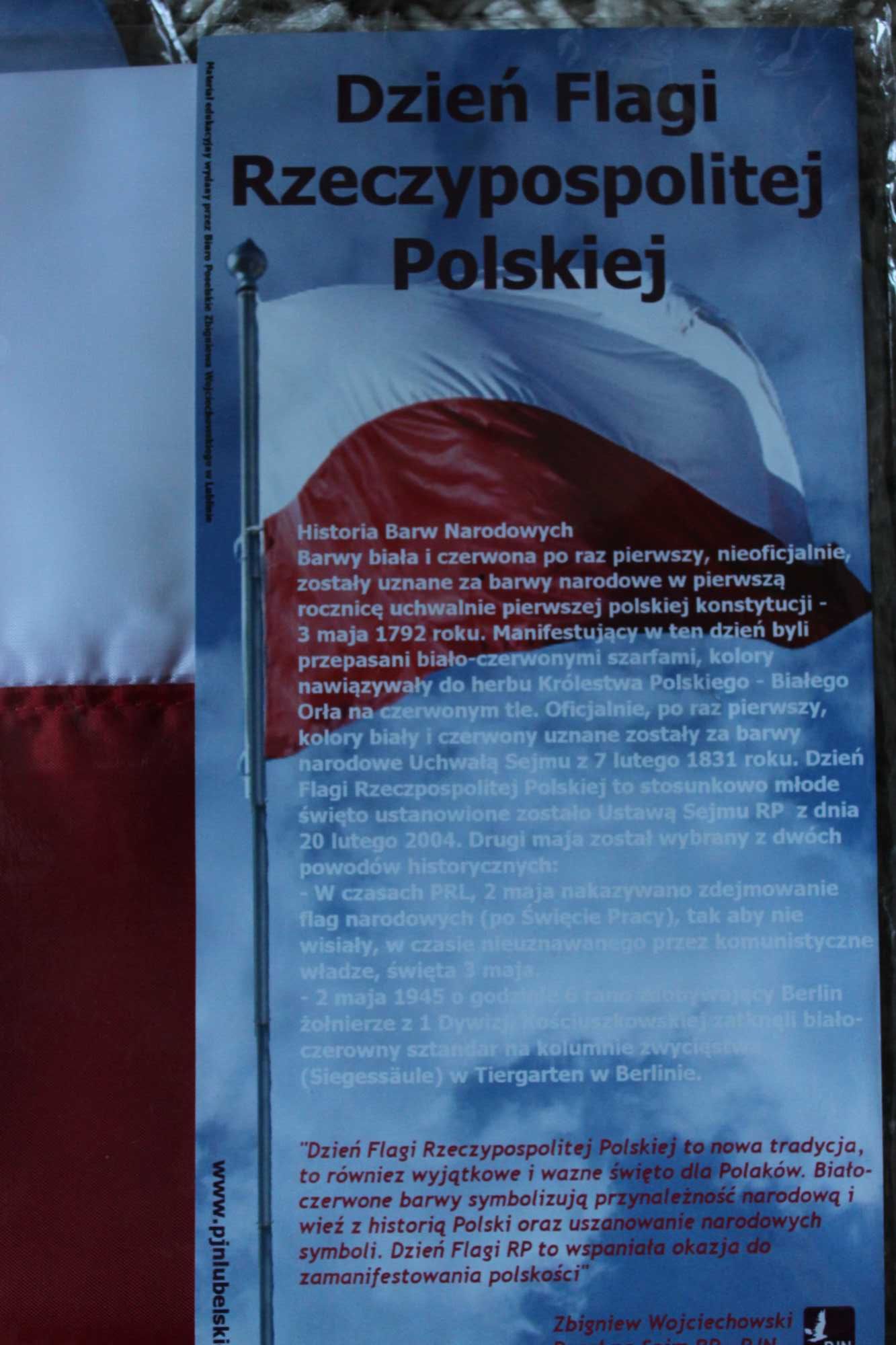 Flaga Polski biało- czerwona
NOWA 100x60