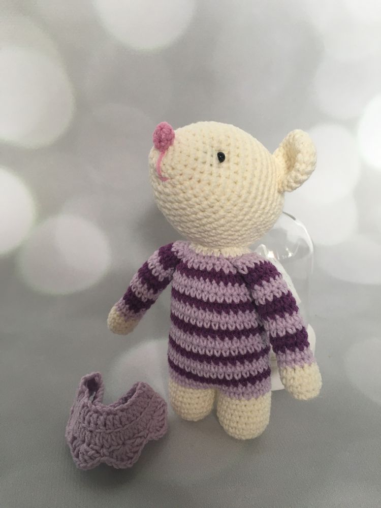 Myszka nie maileg amigurumi szydełko handmade