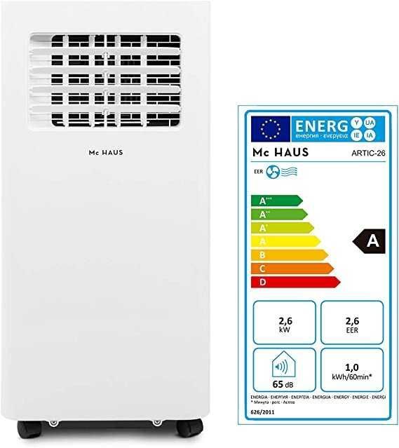 Klimatyzator mobilny Mc HAUS Artic-26 3w1 9000Btu 2600W 65dB NOWY