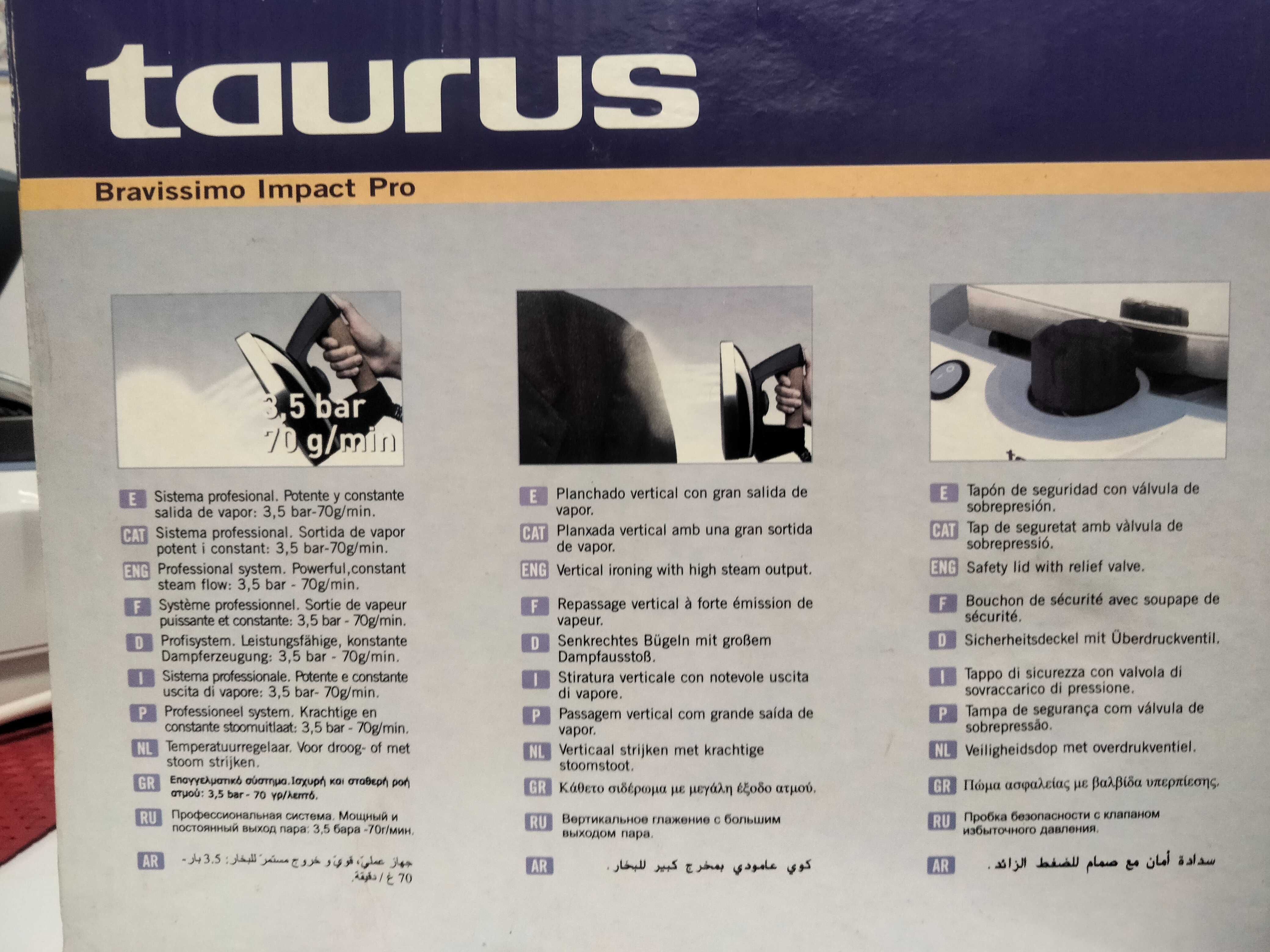 Ferro a vapor TAURUS com caldeira (NOVO)