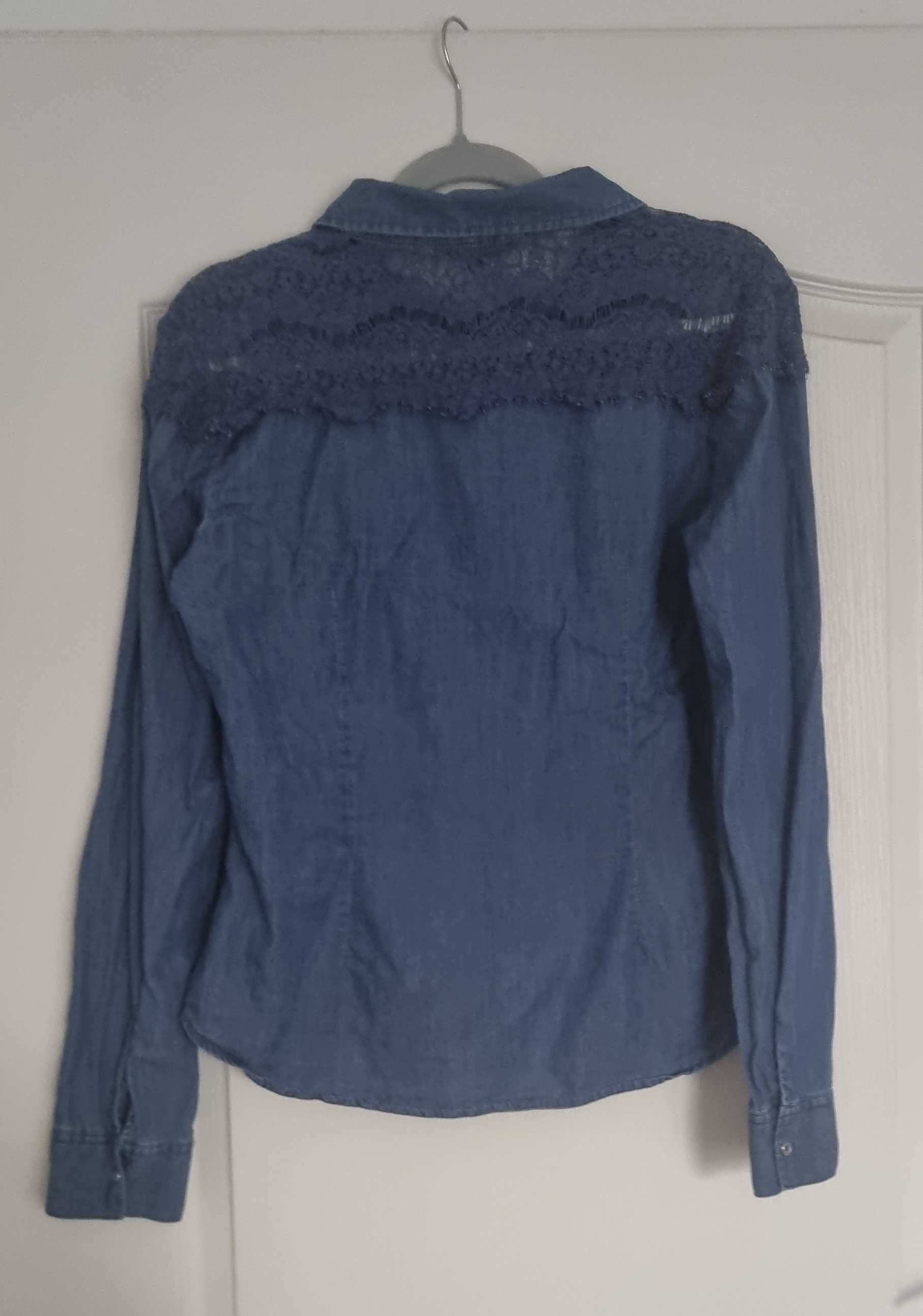 Tally Weijl koszula 42 z koronką niebieska/jeans