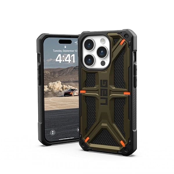 Etui UAG Monarch do iPhone 15 Pro - zielony kevlar