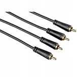 Hama kabel audio 3 m 2 x RCA Czarny