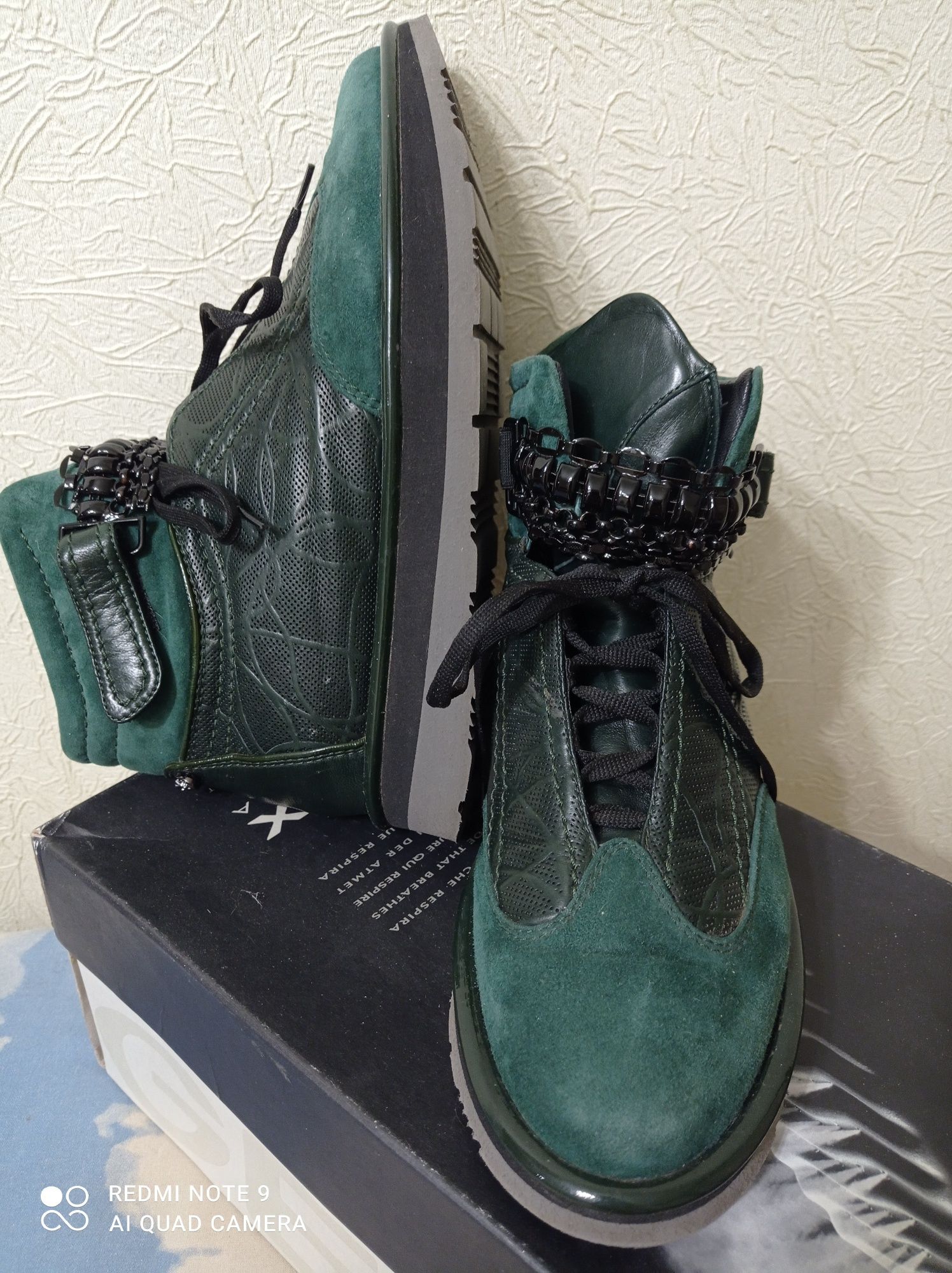 Демисезонные, кожаные ботинки,Италия ,41 размер