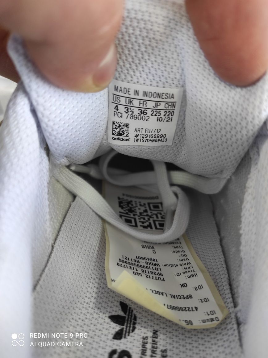 ОРИГІНАЛ 100% Кросівки Adidas Superstar J White FU7712 36