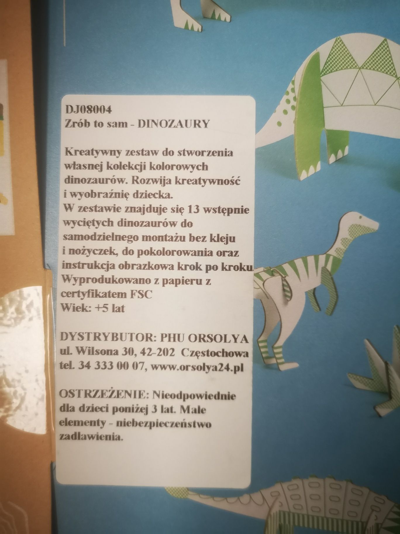 Djeco - Zestaw Artystyczny Zrób to Sam - Dinozaury