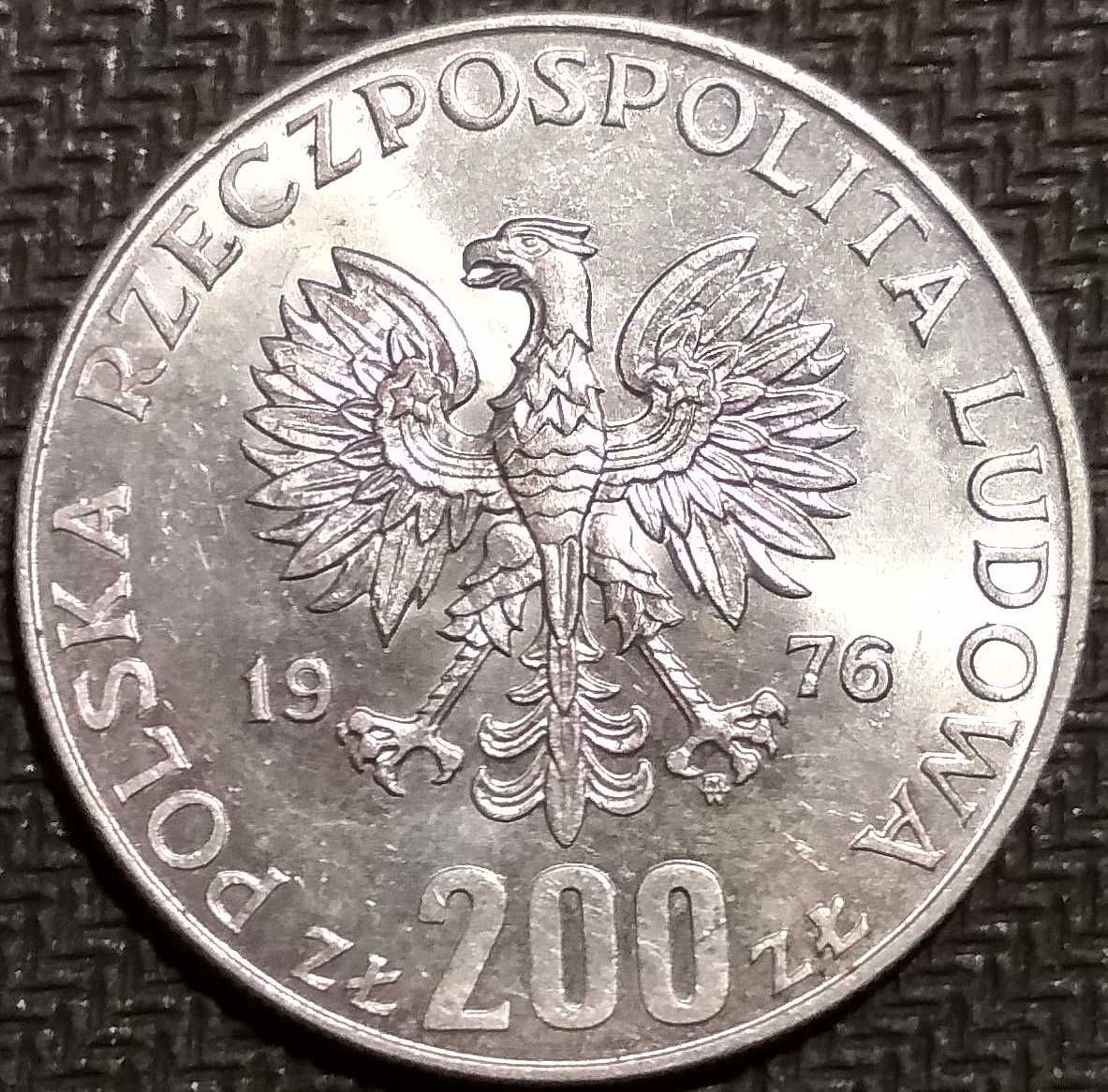 Moneta srebrna 200 zł. XXI Letnie Igrzyska Olimpijskie 1976 Montreal