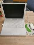 Apple iBook G4 laptop myszka płyty