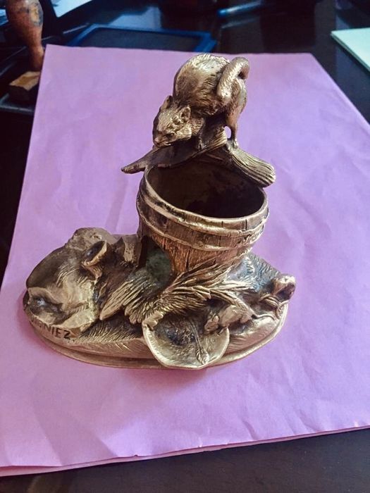 Bronze Sculpture Squirrel Jules Moigniez