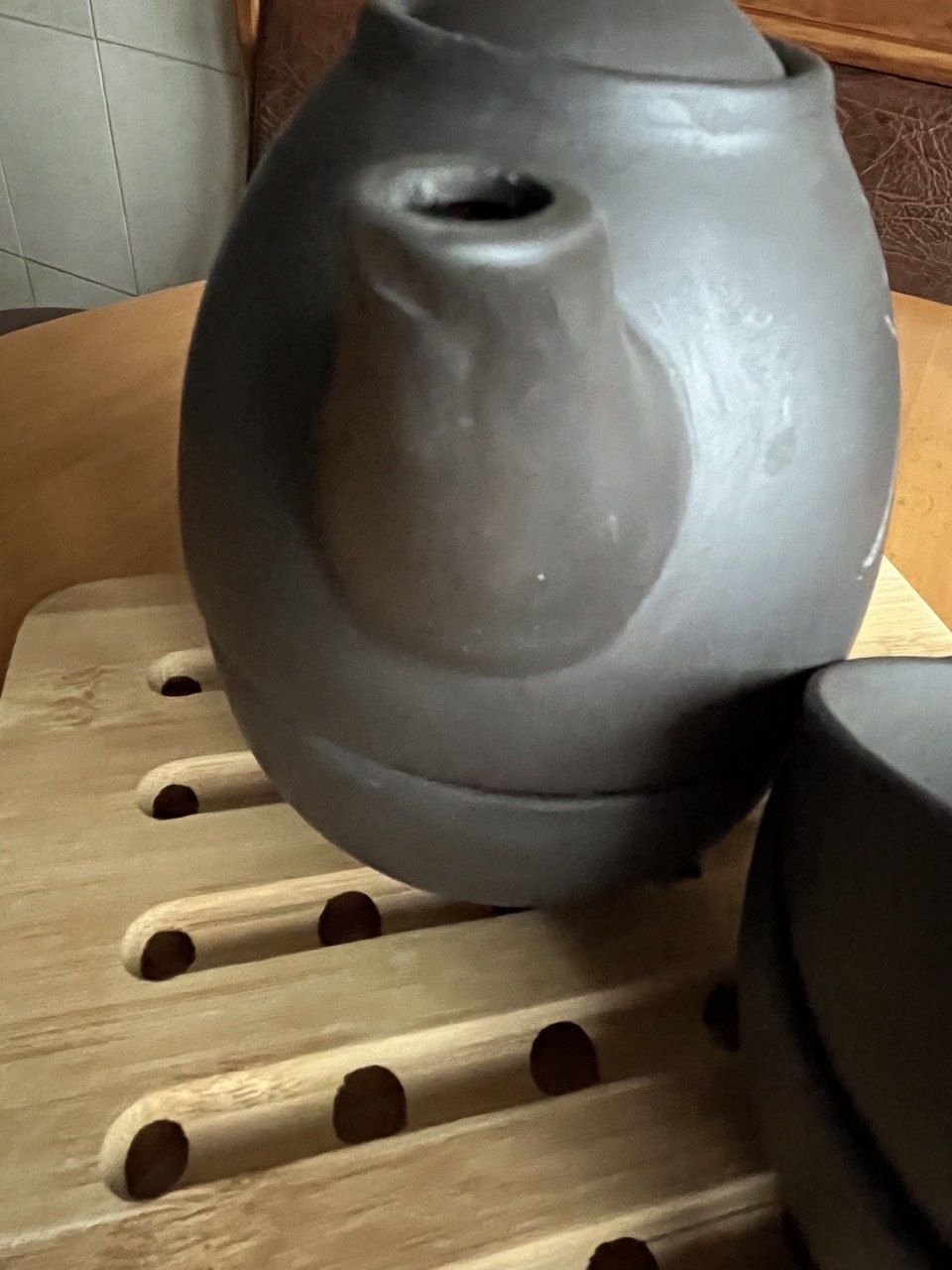 Чайник для заварки с чашечками глиняный китайский