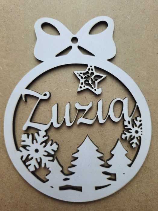 7 sztuk Bombka z imieniem Świąteczna personalizowana zawieszka