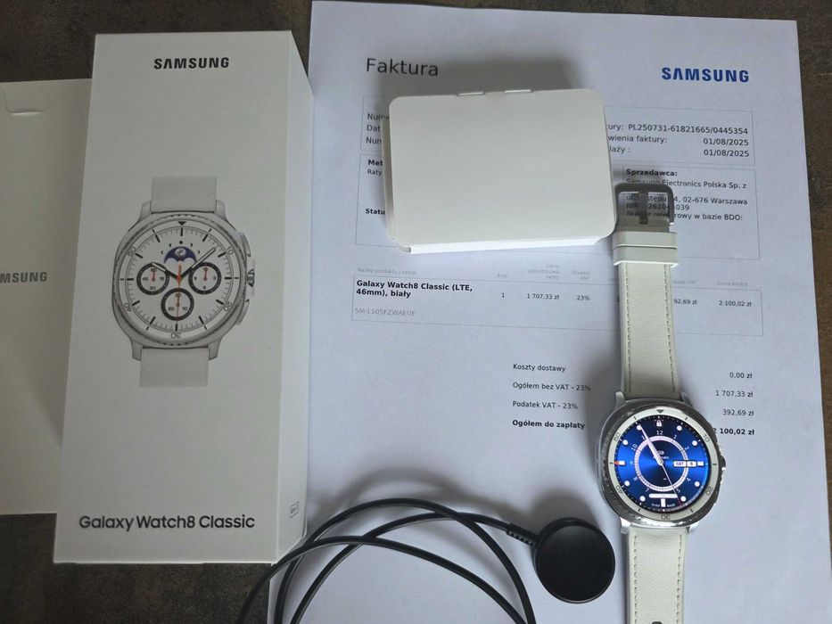 Smartwatch SAMSUNG Galaxy Watch 8 Classic SM-L505F 46mm LTE Biały AI