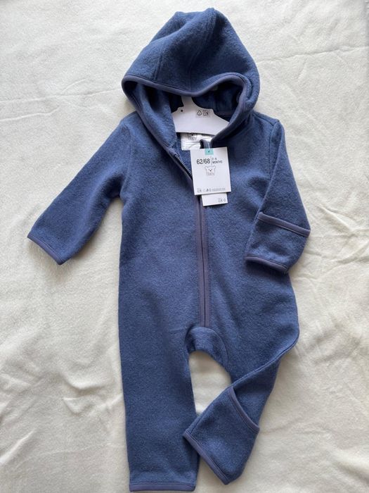 Nowy kombinezon z wełny merino 74/80