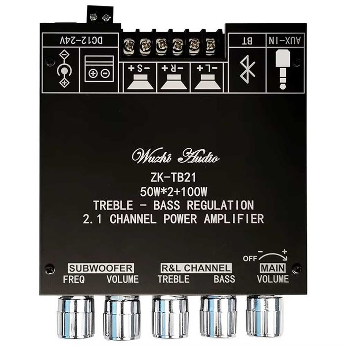 Усилитель Bluetooth 5.0 2.1 ZK-MT21 ZK-TB21 и 2.0 ZK-502MT 100W Ватт