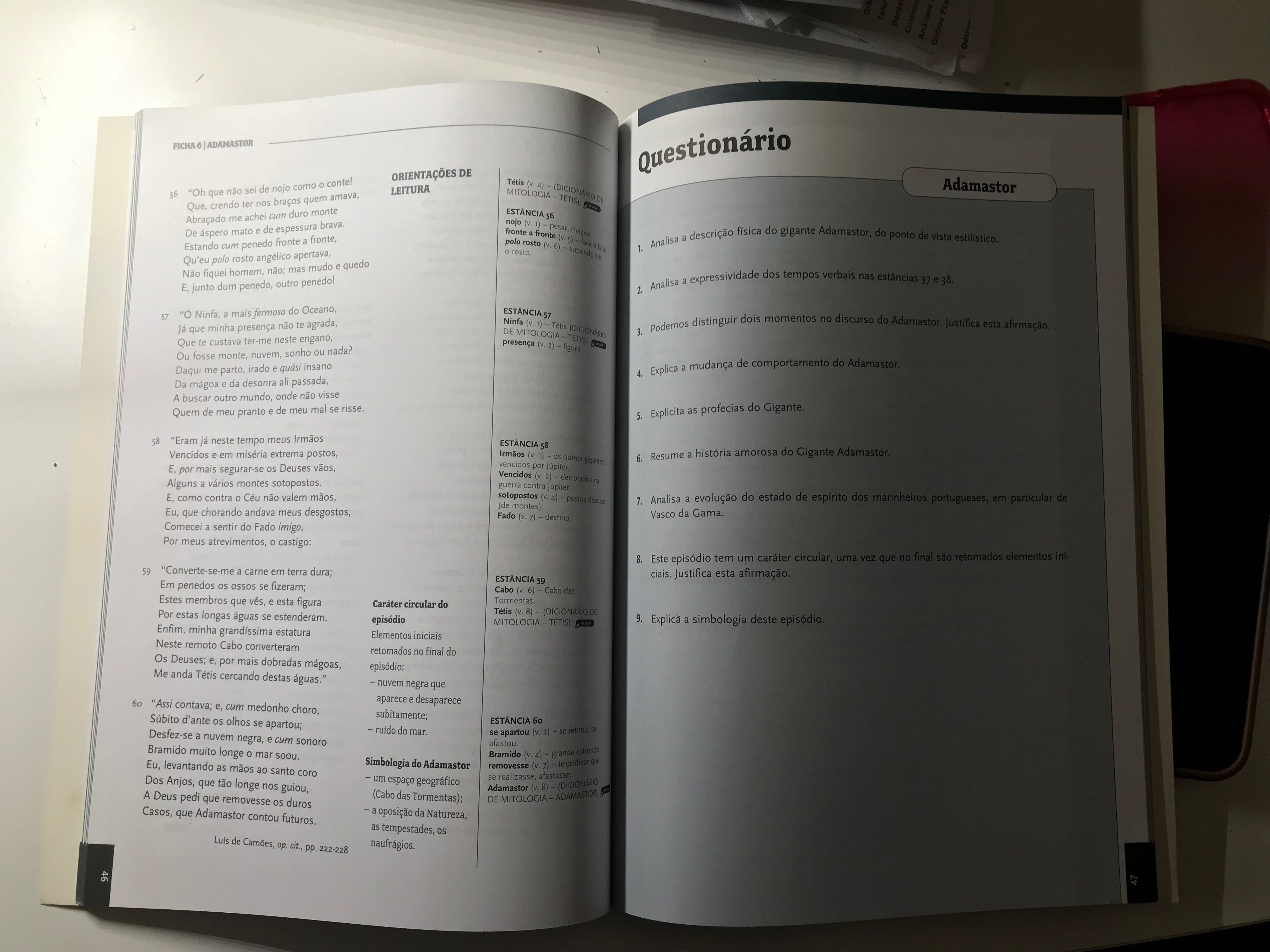 Os Lusíadas - livro de apoio