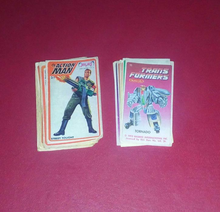 Наклейки Action Man фирмы Akas и Transformers фирмы Кent