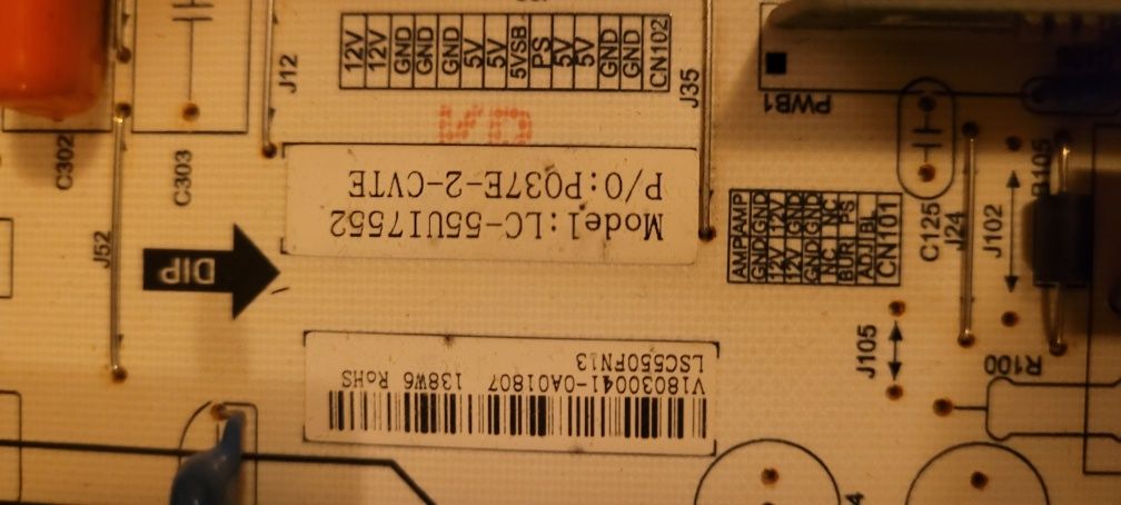Sharp LC55UI 7552E części