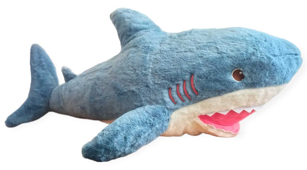 Акула очень большая мягкая плюшевая игрушка 70 см Икеа Shark doll