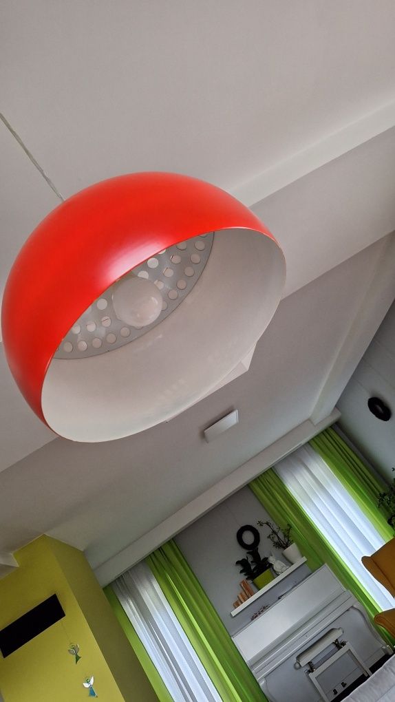 2 szt - Lampy sufitowe piękny czerwony kolor