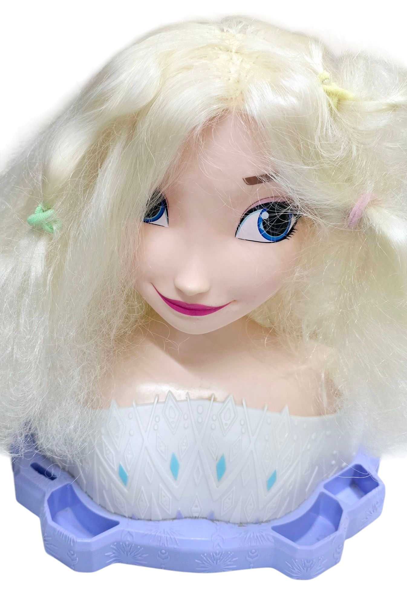 Frozen Elsa Deluxe Fryzjerska Głowa + Akcesoria Do Włosów