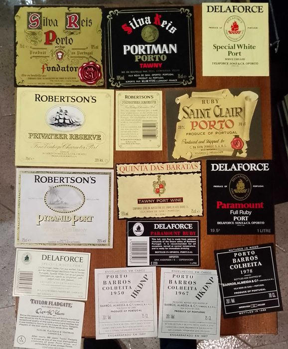 Rótulos de garrafas de Vinho Do Porto 40 unidades ver descrição