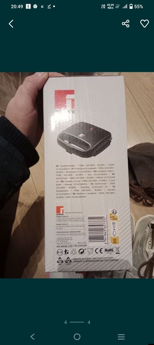 Nowy opiekacz BERGNER