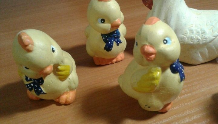 Пасхальный декор. Курица с цыплятами.