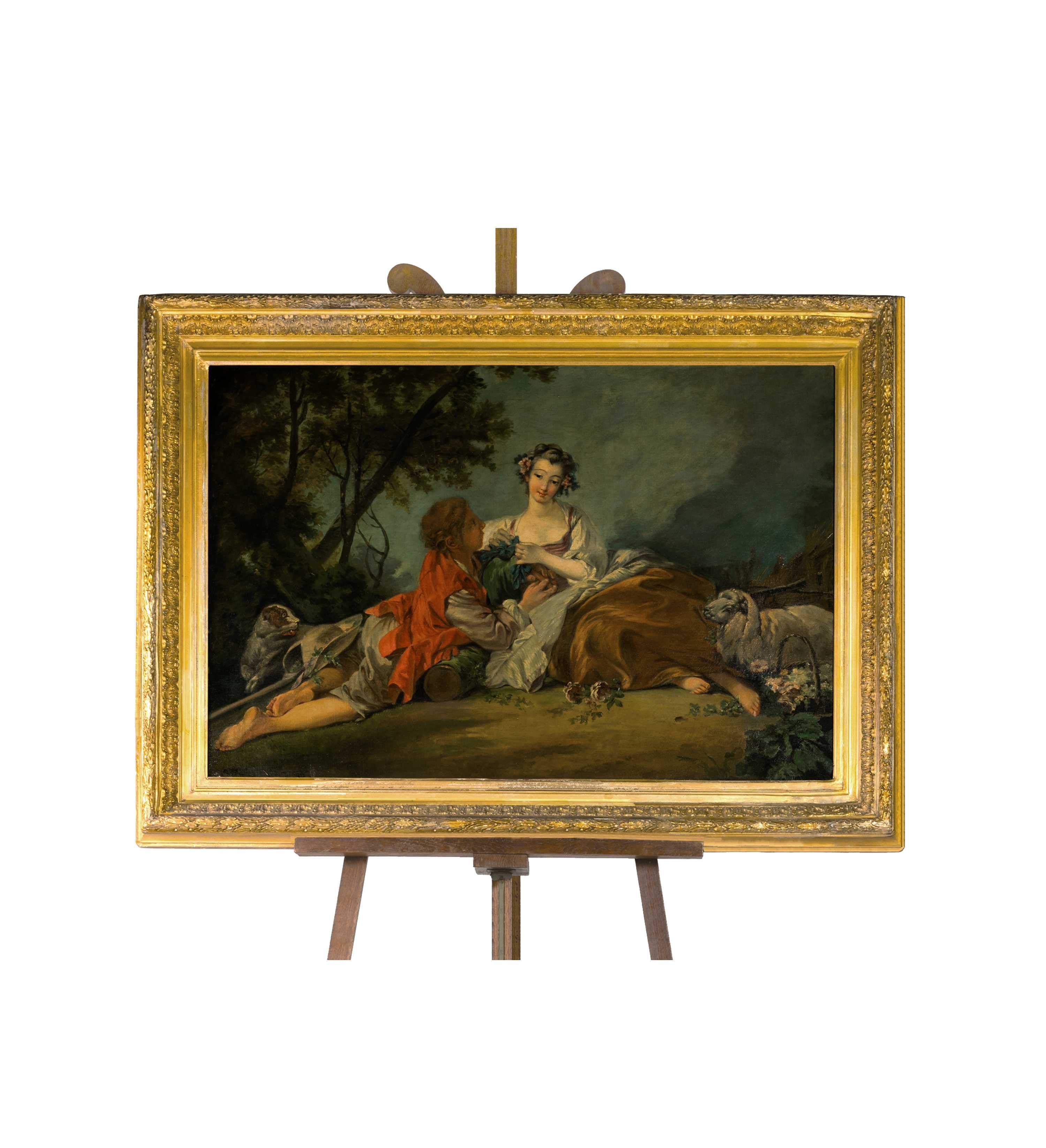 Pintura casal amor Romantismo Escola Fragonard | século XIX