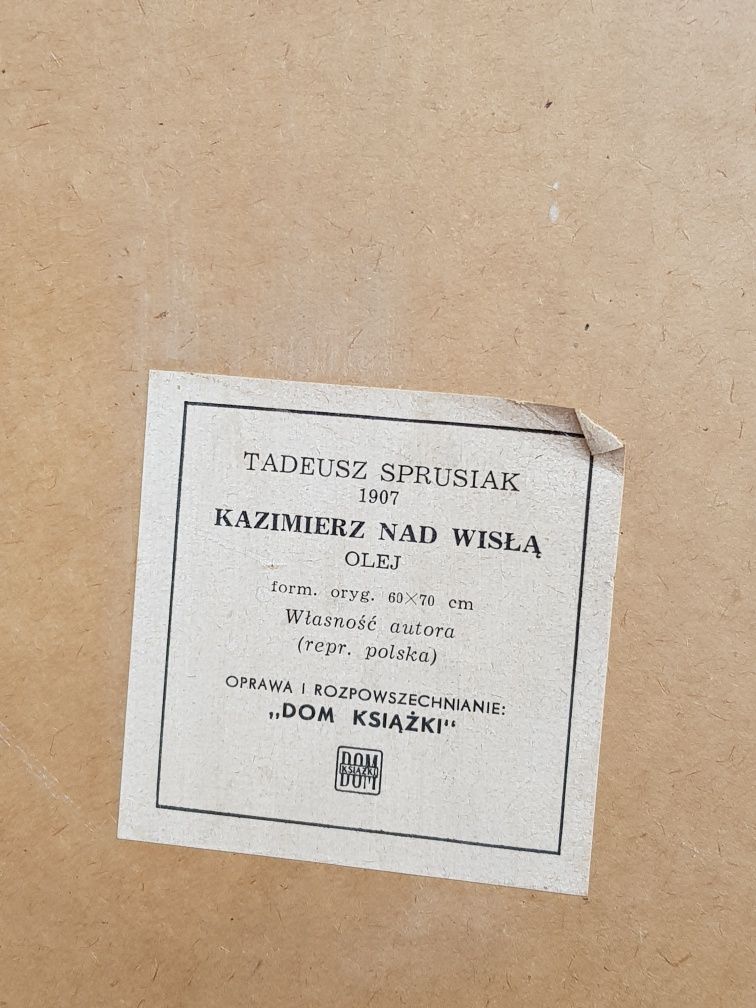 Obraz Kazimierz nad Wisłą Dom książki Tadeusz Sprusiak 1907r.