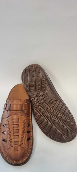 Klapki SKORZANE Meskie NASZ-BUT 044 NR 46