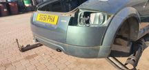Zderzak Tył Tylny plastik ZIELONY AUDI TT 8n  dokładka 1.8 T BAM 225