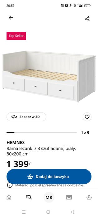 Łóżko hemnes ikea