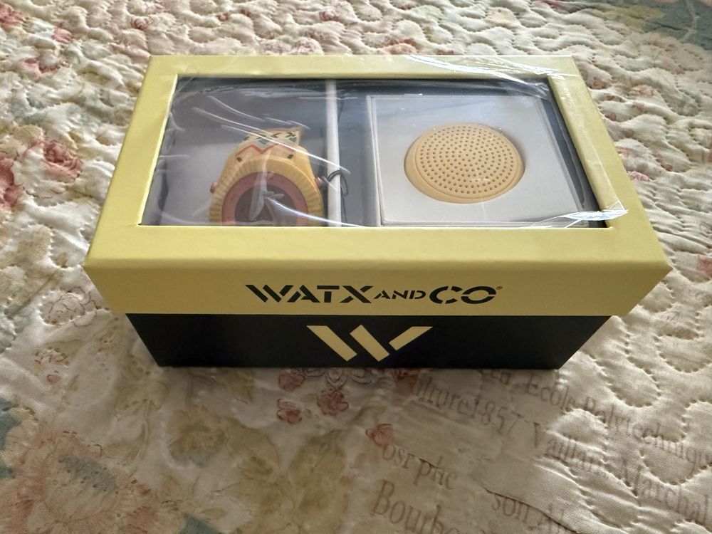Relógio Watx & Co Digital Amarelo/Laranja + Coluna Bluetooth