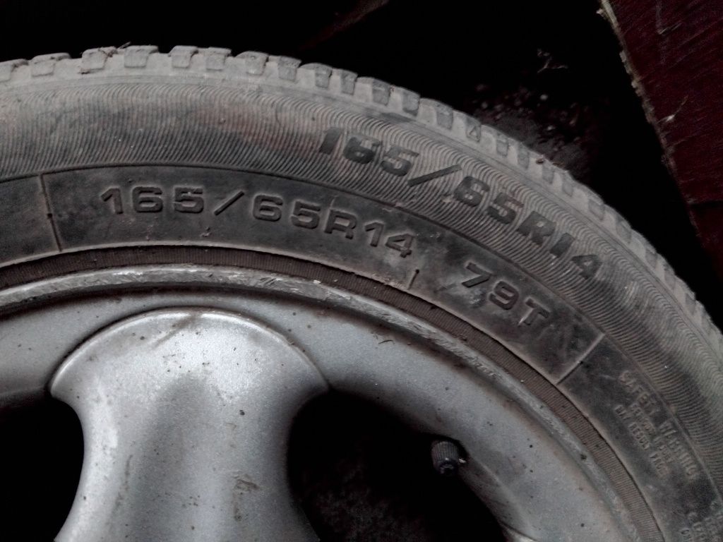 2szt opony alufelgi koła R14 4x100 do przyczepki Opel Corsa
