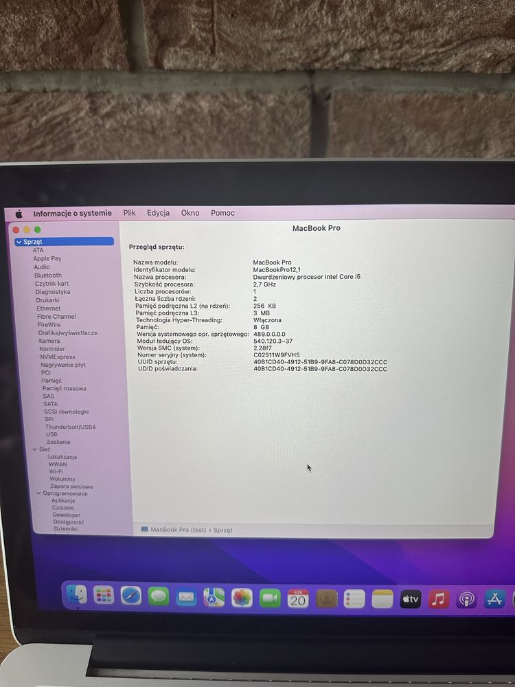 MacBook Pro 13” Retina (Early 2015) – i5 / 8GB RAM / SSD 128GB