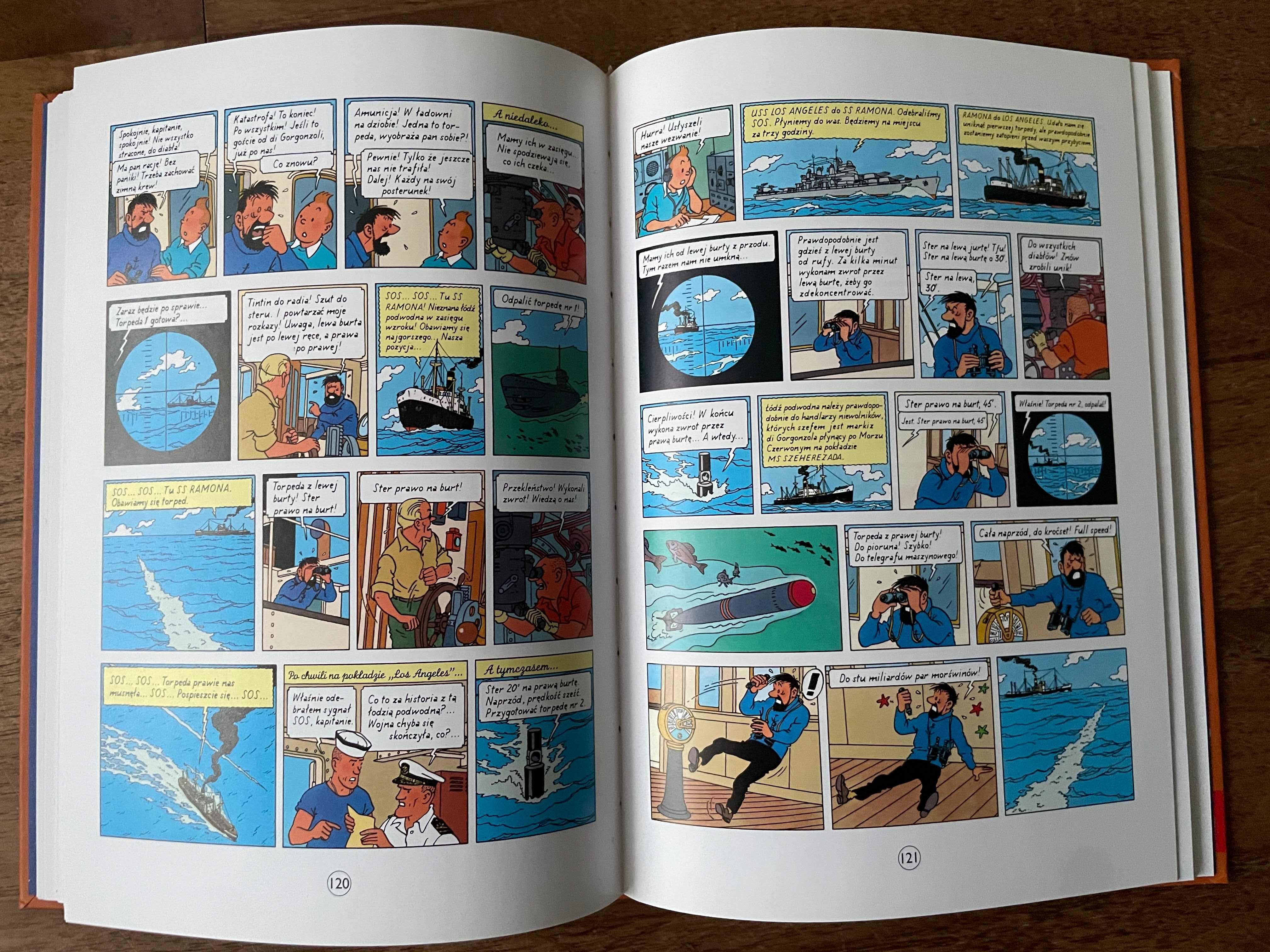 komiks Przygody Tintina Herge tom pomarańczowy 3 w 1 + gratis figurka